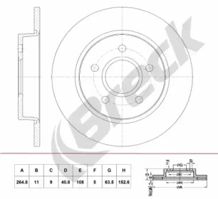 Тормозной диск BRECK BR 058 SA100